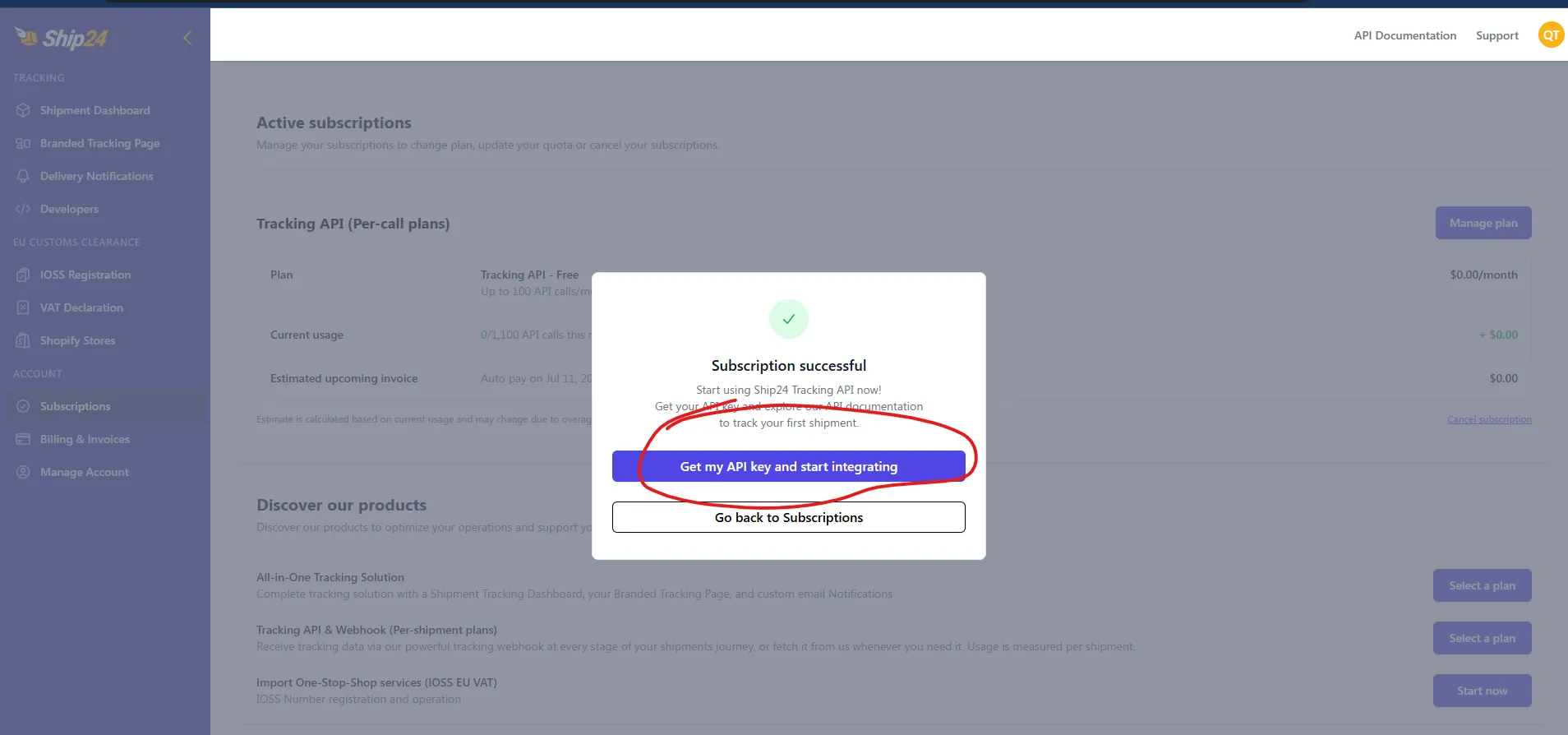 subscribe successful